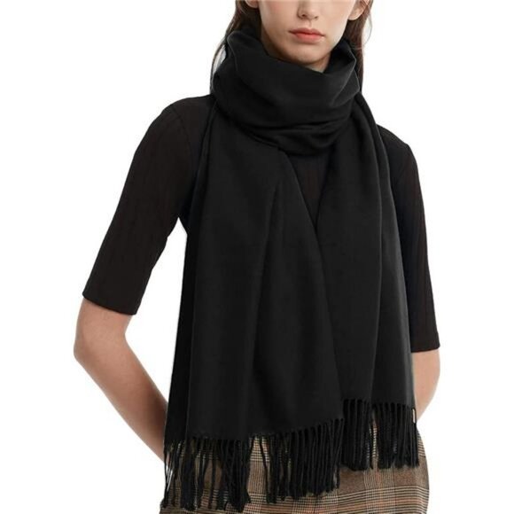 Winter Scarf Cashmere Feel Pashmina Shawl Wraps Blanket Scarves for Women - Picture 5 of 6